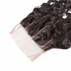 BHF 8A Virgin Brazilian Hair Deep Wave 4X4 Lace Closure With Baby Hair Middle Part Remy Hair