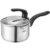 Jingdong Supermarket Ai Shida 304 stainless steel milk pot 16CM LG1916 instant noodles cooking pot pot thickening the end of the induction cooker universal