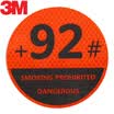 3M reflective stickers No 92 fuel cap safety warning car stickers car stickers diameter 105cm fluorescent yellow