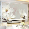 Modern Simple Fashion Lily Flower Large Wall Painting Custom Any Size 3D Wall Mural Wallpaper Background Decor Photo Wall Paper