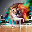 3D Lifelike Animal European-style Lion Custom Photo Wallpaper Murals Living Room Sofa Backdrop Embossed Paper Modern Home Decor