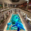 Free shipping custom flooring moisture proof living room wallpaper 3D Stereo Sea World Dolphin Floor Painting mural 250cmx200cm