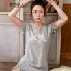 City Beauty Pajamas Nightdress Womens Shopping Mall with the same paragraph simple fashion comfortable breathable soft ladies home LH7613 light pink L