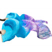 2017 Stage Performance 100 Silk Belly Dance Fans Gradient Colour Dance Accessories Belly Dancing Silk Fans TurquoiseMixed Colors