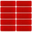 3M Diamond Grade Reflective Warning Sticker Red Car Sticker 3x8cm 10 Pieces Car Bike Electric Vehicle Motorcycle Baby Carriage Night Safety Reflective Film