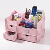 Jinlongxing Glosen DIY desktop storage box office pen holder wood creative multifunctional drawer remote control cosmetics jewelry box D9132 pink