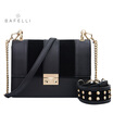 BAFELLI new arrival split leather shoulder bag wide shoulder strap frosted suede cowhide crossbody bag women messenger bags