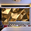 Custom Photo Wallpaper 3D Stereo Abstract Space Golden Geometry Mural Modern Art Creative Living Room Hotel Study Wall Paper 3 D