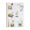 Kinbor 120 sheets of B6 grid hand book hand book notepad square lattice stationery notebook the birds dark green DTB40057