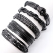 5Pcs Braided Leather Bracelet Mens Ladies Friendship Bracelet