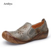 Artdiya 2018 Spring New Five-fingered Slacker Shoes First Layer Leather Hand-brushed Old-color Handmade Womens Shoes F89-606