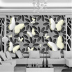 3D Stereoscopic Butterfly Floral Mural Wallpaper For Wall 3D Non-woven Seamless Wall Paper Bedroom TV Backdrop Home Improvement