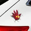 LMA Loma car sticker 3D stickers simulation cracks through the wall stickers Leopard rearview mirror stickers car decoration