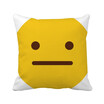 Speechless Yellow Cute Online Chat Emoji Square Throw Pillow Insert Cushion Cover Home Sofa Decor Gift