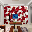 Custom 3D Mural Wallpaper Romantic Red Rose Petals Wall Paper For Wedding House Living Room Home Decor Non-Woven Papel De Parede