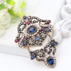Turkish Resin Floral Brooch Pins Women Retro Gold Color Jewelry Activity Pendant Brooch Broches Lapel Hijab Pin Indian Bijoux
