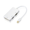 Mintech MiniDP to VGA HDMI DVI Triad Converter Mini DisplayPort Adapter Macbook Computer to TV Projector LK-DP001 White