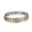 Adjustable Black Mens Stainless Steel Long Bracelets & Bangles Magnetic Health Care Jewelry