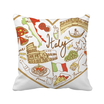 Italy Heart Roman Theater National Flag Square Throw Pillow Insert Cushion Cover Home Sofa Decor Gift