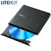 Lite 8 speed USB20 external optical drive DVD burner mobile optical drive black compatible with WindowsXP7810 Apple MAC system ES1
