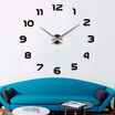 3D Wall Clock Frameless Modern Mirror Metal Large Wall Stickers Clocks Wall Watches Room Home Decorations