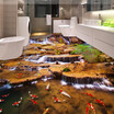 Free Shipping high quality Aroma Mountain Stream Bathroom studio Living Room 3D Floor wallpaper mural 250cmx 200cm
