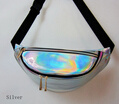 Womens Fanny Pack PU Laser Purse Waist Chest Bag Girls Hip Bag Punk Party Bag