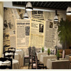 Custom 3d mural English old newspaper mural theme restaurant 3D stereo living room bedroom TV background wallpaper mural