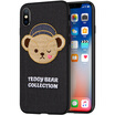 Teddy Collection Apple iPhoneX Mobile Shell Apple 10 Cover Creative 3D Three-dimensional Embroidery All-in-one Silicone Soft shell Playful Teddy