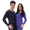 Antarctic Qiuyi Qiuku men&women stretch cotton autumn clothes long pants bottoming cotton sweater youth middle-aged thermal underwear set NE63D1011112 female violet L