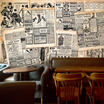 Custom 3d mural 3D retro newspaper wallpaper personality Lounge Bar Cafe living room bedroom mural wallpaper