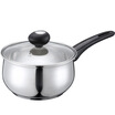 Jingdong Supermarket Ai Shida 16cm single handle stainless steel milk soup pot C1916 cook noodles porridge hot milk induction cooker universal video cover