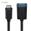 BELKIN USB-C to USB-A chargingsynchronizing cable 10Gbssec high speed data transmission USB30 black 12 cm