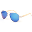 Charming Bamboo Sunglasses Men Wooden Sun glasses Women Mirror Eyeglasses Aviator HD Lens