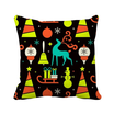 Christmas Elk Bell Sled Festival Square Throw Pillow Insert Cushion Cover Home Sofa Decor Gift