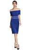 Womens Off Shoulder Sheath Party Dress