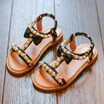 Children Shoes Girls Sandals 2018 Summer New Fashion Floral Beading Bow Princess Shoes Kids Shoes For Girl Casual Flat Baby Pink