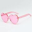 New Arrival Red Heart sunglasses for women 2018 trendy novelty rimless sun glasses candy color love style fashion pink eyewear