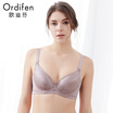 Ou Difen thin bra new bra gathered to receive the milk adjustment sexy ladies bra underwear XJ7204 fog purple gray 3680C