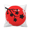 Brush Painting Japan Pattern Square Throw Pillow Insert Cushion Cover Home Sofa Decor Gift