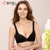 Urban Beauty Thin Bra Sexy Lace Comfort 34 Thin Mould Cup Ladies Lingerie Adjusting Bra 2B7214 Black 3680C Cup