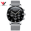 Quartz wristwatches NIBOSI Fashion Brand Luxury Watch Men Waterproof Male Clock Luxury Mesh Band Dress Causal Men Watch Uhren