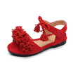 Kids Summer Tassel Sandals Shoes For Girls Retro Peep Toe Beach Sandals Children Cut-Outs Sandals