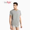 INTERIGHT Mens Cotton Round Neck Short Sleeve T-Shirt 3 Pieces Black&White Gray L