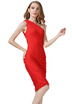 Womens One-Shoulder Cocktail Dress