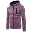 Mens Fashion Casual Cotton Warm Hoodies Sweatshirt Long Sleeves Slim Multi-Zip High Quality Jacket Coat