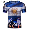 Summer New Mens T-Shirt WorldCup Printed Football T-shirt Casual Commemorative T-shirt Sports Running Fitness Exercise