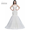 Babyonlinedress Applique Long Mermaid Wedding Dress 2018 Sleeveless Sheer Back Bridal Dresses Lace Gown Wedding Gowns