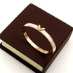 Fashion Korean V Bangle Letter Shell Bracelet Women Titanium Steel Natural Mother Bell Bracelet Jewelry