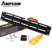 AMPCOM telephone distribution frame 50 voice 4 core 2 core telephone line 1U modular telecom engineering grade 50U gold plated
